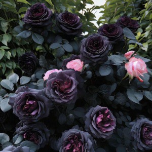 Роза Черная купить по цене от 450р. в интернет-магазине «Посадика» с доставкой почтой в в Ханты-Мансийске и по всей России – [изображение №1].